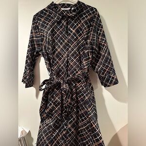 Isaac mizrahi live! NWT trench coat jacket dress with tie